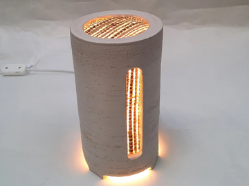 RAFIA 02 - LED handmade porcelain stoneware table lamp by ICI ET LÀ - view 2